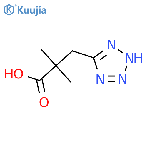 2,2-dimethyl-3-(1H-1,2,3,4-tetrazol-5-yl)propanoic acid structure