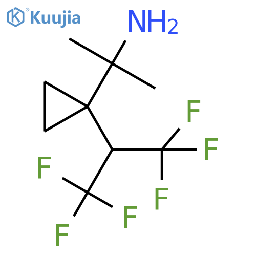 2-1-(1,1,1,3,3,3-hexafluoropropan-2-yl)cyclopropylpropan-2-amine structure