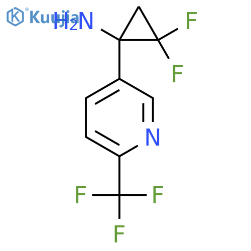 2,2-difluoro-1-6-(trifluoromethyl)pyridin-3-ylcyclopropan-1-amine structure