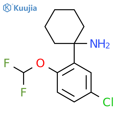 1-5-chloro-2-(difluoromethoxy)phenylcyclohexan-1-amine structure