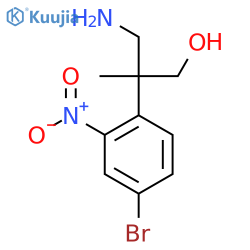 3-amino-2-(4-bromo-2-nitrophenyl)-2-methylpropan-1-ol structure