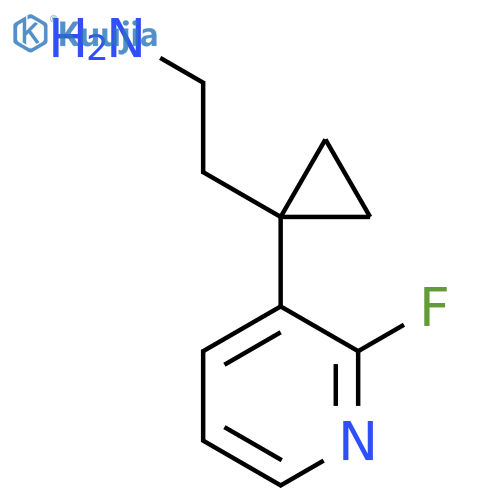 2-1-(2-fluoropyridin-3-yl)cyclopropylethan-1-amine structure