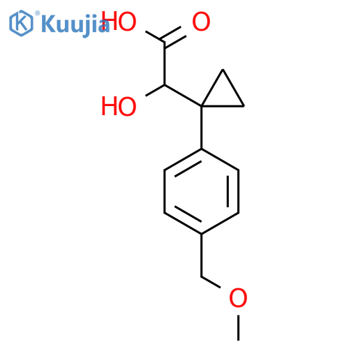 2-hydroxy-2-{1-4-(methoxymethyl)phenylcyclopropyl}acetic acid structure