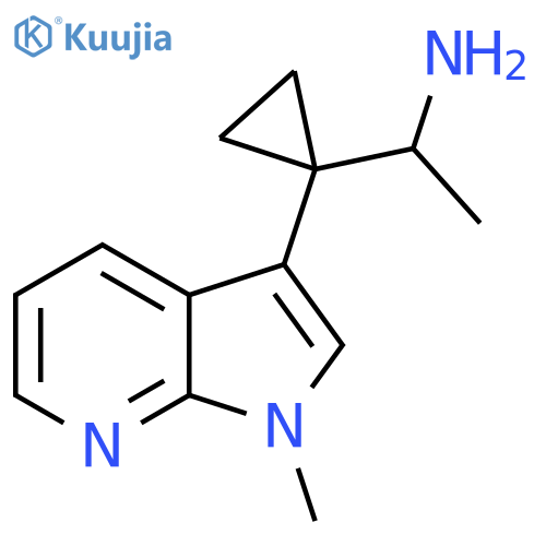 1-(1-{1-methyl-1H-pyrrolo2,3-bpyridin-3-yl}cyclopropyl)ethan-1-amine structure