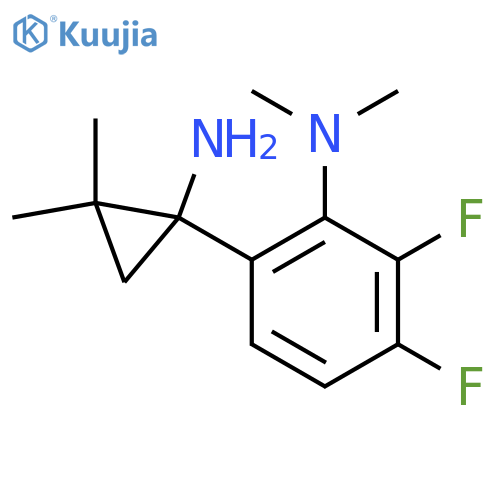 6-(1-amino-2,2-dimethylcyclopropyl)-2,3-difluoro-N,N-dimethylaniline structure