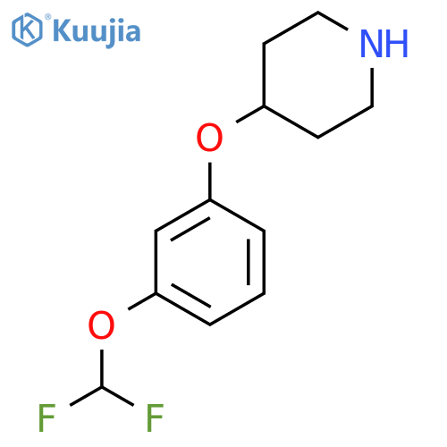 4-3-(difluoromethoxy)phenoxypiperidine structure