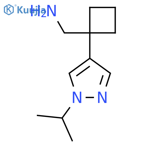 {1-1-(propan-2-yl)-1H-pyrazol-4-ylcyclobutyl}methanamine structure