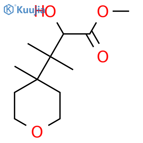 methyl 2-hydroxy-3-methyl-3-(4-methyloxan-4-yl)butanoate structure