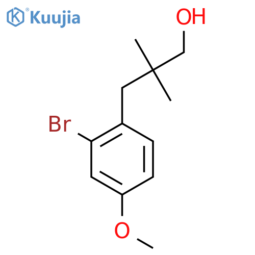 3-(2-bromo-4-methoxyphenyl)-2,2-dimethylpropan-1-ol structure