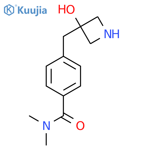 4-(3-hydroxyazetidin-3-yl)methyl-N,N-dimethylbenzamide structure