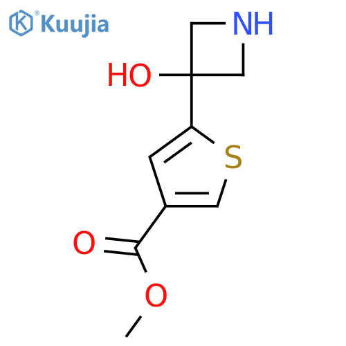 methyl 5-(3-hydroxyazetidin-3-yl)thiophene-3-carboxylate structure
