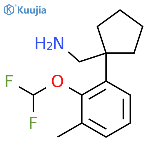 {1-2-(difluoromethoxy)-3-methylphenylcyclopentyl}methanamine structure