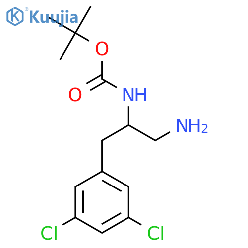 tert-butyl N-1-amino-3-(3,5-dichlorophenyl)propan-2-ylcarbamate structure