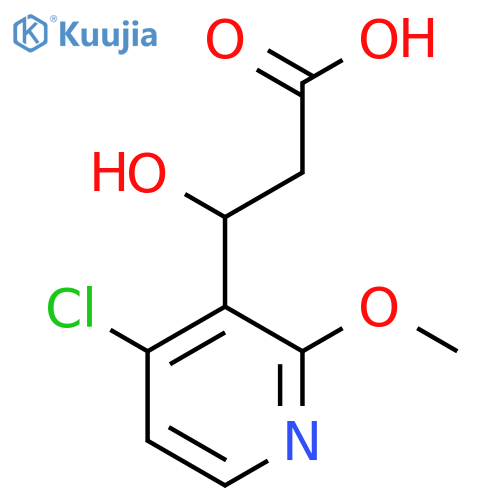 3-(4-chloro-2-methoxypyridin-3-yl)-3-hydroxypropanoic acid structure
