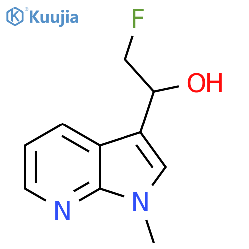 2-fluoro-1-{1-methyl-1H-pyrrolo2,3-bpyridin-3-yl}ethan-1-ol structure