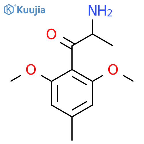 2-amino-1-(2,6-dimethoxy-4-methylphenyl)propan-1-one structure