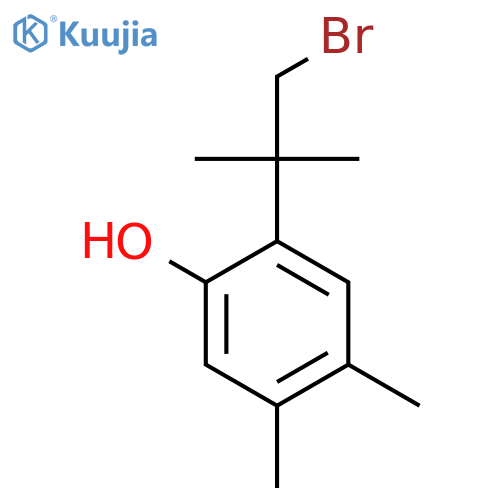 2-(1-bromo-2-methylpropan-2-yl)-4,5-dimethylphenol structure
