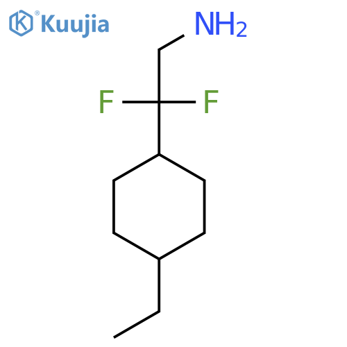 2-(4-ethylcyclohexyl)-2,2-difluoroethan-1-amine structure