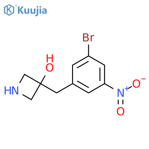 3-(3-bromo-5-nitrophenyl)methylazetidin-3-ol structure