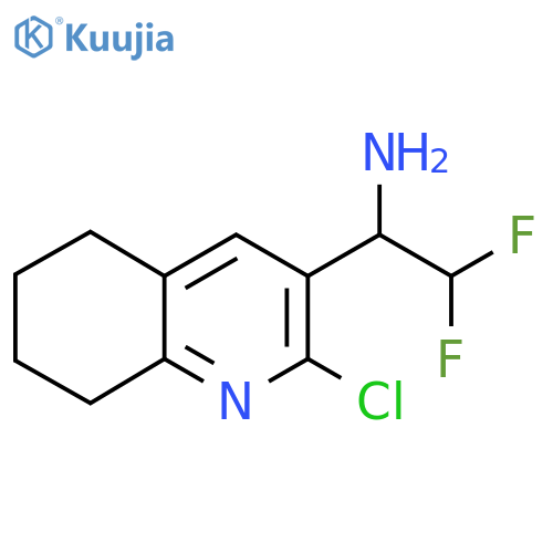 1-(2-chloro-5,6,7,8-tetrahydroquinolin-3-yl)-2,2-difluoroethan-1-amine structure
