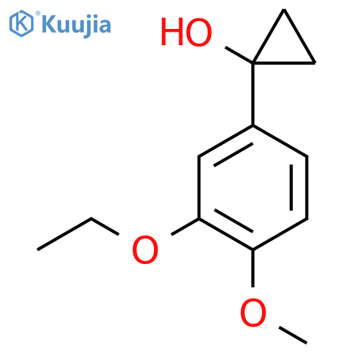 1-(3-Ethoxy-4-methoxyphenyl)cyclopropan-1-ol structure