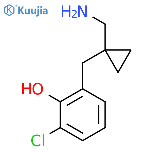 2-{[1-(Aminomethyl)cyclopropyl]methyl}-6-chlorophenol structure
