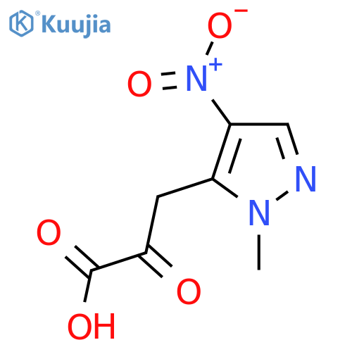 3-(1-methyl-4-nitro-1H-pyrazol-5-yl)-2-oxopropanoic acid structure