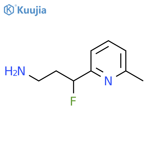 3-fluoro-3-(6-methylpyridin-2-yl)propan-1-amine structure