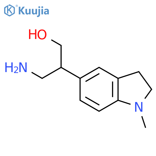 3-amino-2-(1-methyl-2,3-dihydro-1H-indol-5-yl)propan-1-ol structure