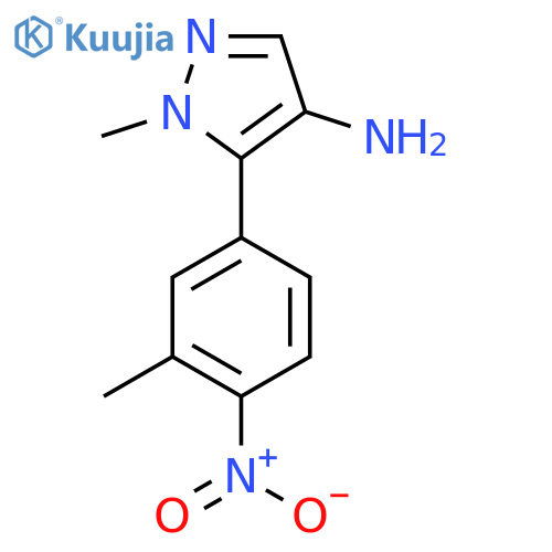1-methyl-5-(3-methyl-4-nitrophenyl)-1H-pyrazol-4-amine structure