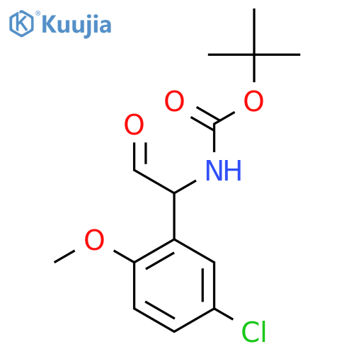 tert-butyl N-1-(5-chloro-2-methoxyphenyl)-2-oxoethylcarbamate structure