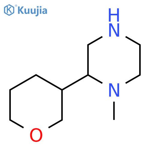 1-methyl-2-(oxan-3-yl)piperazine structure