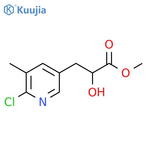 methyl 3-(6-chloro-5-methylpyridin-3-yl)-2-hydroxypropanoate structure