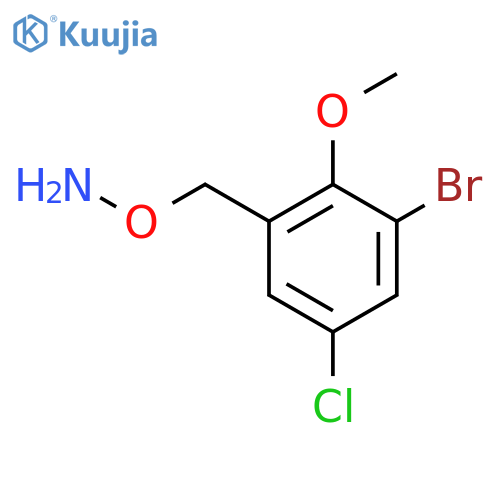 O-(3-bromo-5-chloro-2-methoxyphenyl)methylhydroxylamine structure