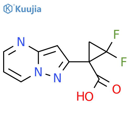 2,2-difluoro-1-{pyrazolo1,5-apyrimidin-2-yl}cyclopropane-1-carboxylic acid structure