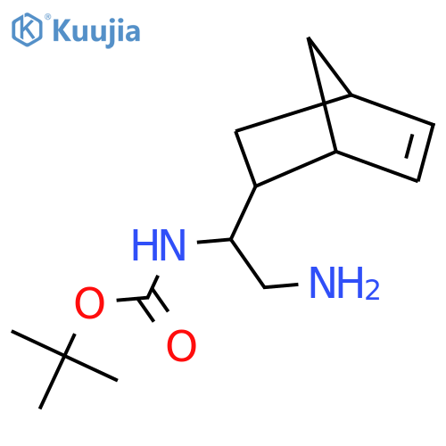 tert-butyl N-(2-amino-1-{bicyclo2.2.1hept-5-en-2-yl}ethyl)carbamate structure