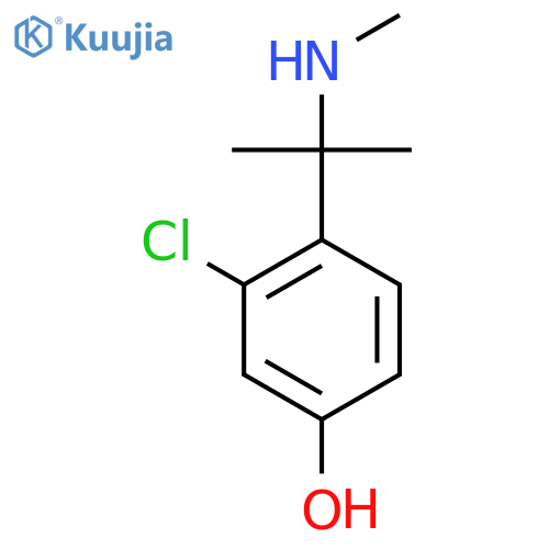 3-chloro-4-2-(methylamino)propan-2-ylphenol structure
