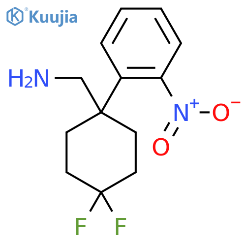 4,4-difluoro-1-(2-nitrophenyl)cyclohexylmethanamine structure
