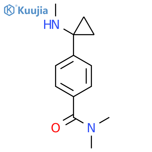 N,N-dimethyl-4-1-(methylamino)cyclopropylbenzamide structure