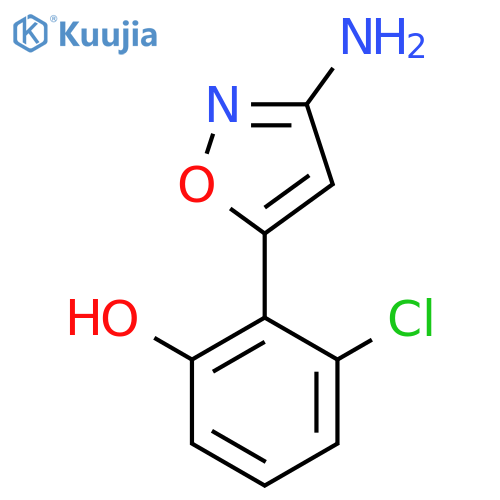 2-(3-amino-1,2-oxazol-5-yl)-3-chlorophenol structure