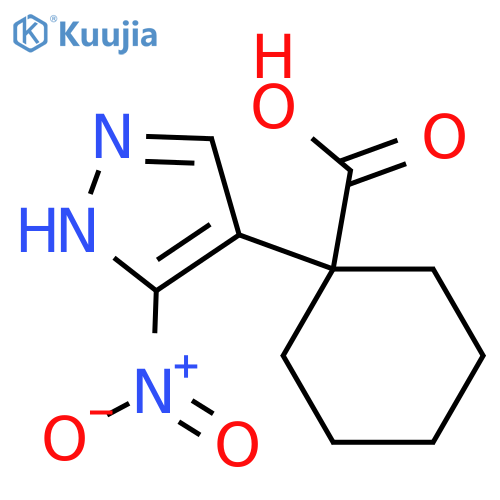 1-(3-nitro-1H-pyrazol-4-yl)cyclohexane-1-carboxylic acid structure