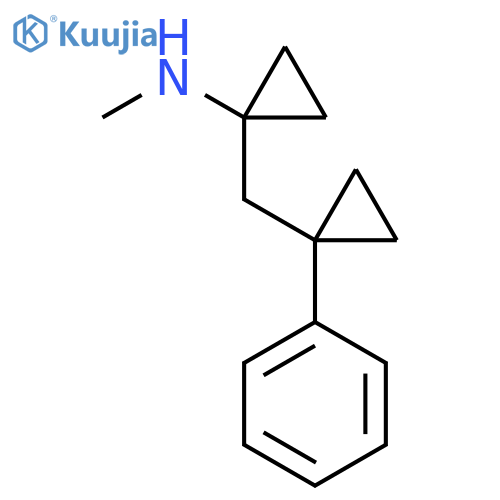 N-methyl-1-(1-phenylcyclopropyl)methylcyclopropan-1-amine structure