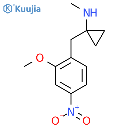 1-(2-methoxy-4-nitrophenyl)methyl-N-methylcyclopropan-1-amine structure