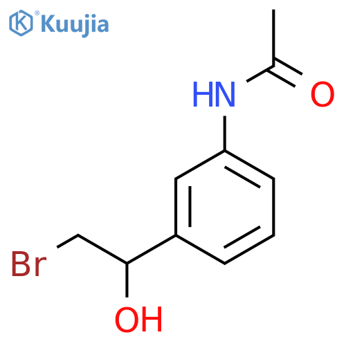 N-3-(2-bromo-1-hydroxyethyl)phenylacetamide structure