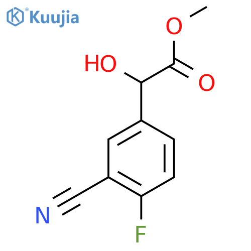 methyl 2-(3-cyano-4-fluorophenyl)-2-hydroxyacetate structure