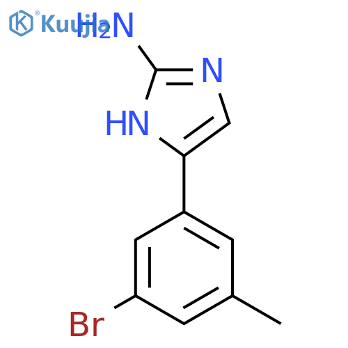 5-(3-bromo-5-methylphenyl)-1H-imidazol-2-amine structure