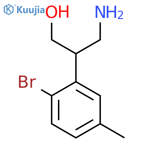 3-amino-2-(2-bromo-5-methylphenyl)propan-1-ol structure