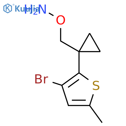 O-{1-(3-bromo-5-methylthiophen-2-yl)cyclopropylmethyl}hydroxylamine structure