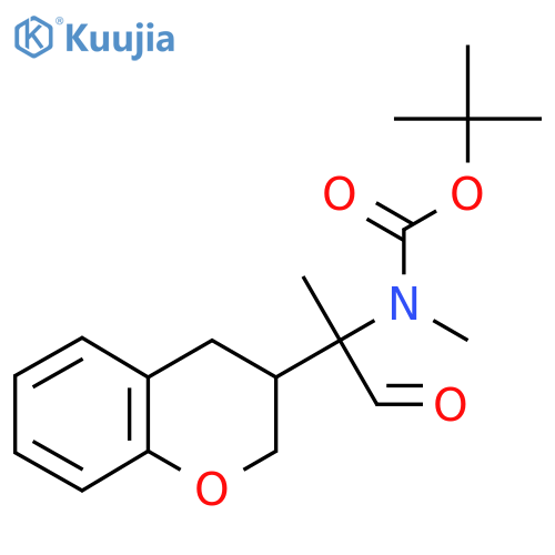 tert-butyl N-2-(3,4-dihydro-2H-1-benzopyran-3-yl)-1-oxopropan-2-yl-N-methylcarbamate structure
