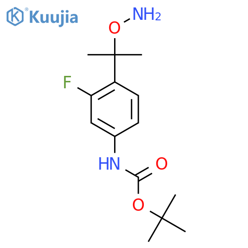 tert-butyl N-{4-2-(aminooxy)propan-2-yl-3-fluorophenyl}carbamate structure